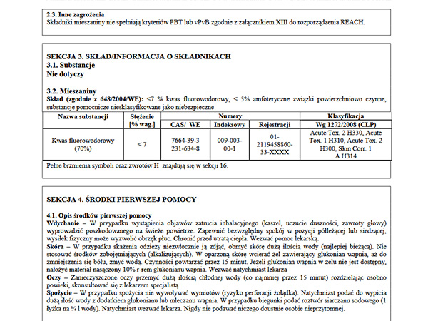 karta substancji REACH2