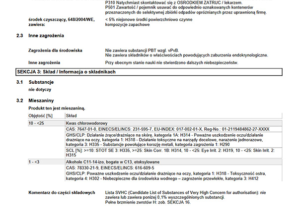 karta substancji REACH4