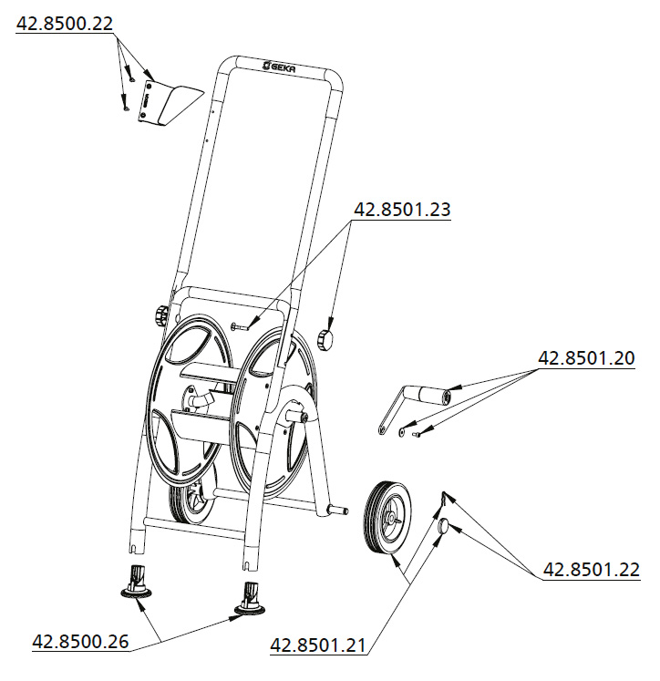 Karasto-wozek-P25-czesci-zamienne
