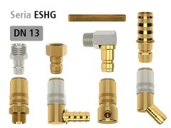 Rozmiar 19 - DN 13 - Typ ESHG - Odpowiednik HASCO Z 8 - Szybkozłącza do Form - LUDECKE