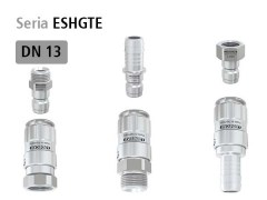 Rozmiar 19 - DN 13 - SS 1.4305 - Typ ESHGTE - Szybkozłącza do Form Wtryskowych - z Zabezpieczeniem - LUDECKE