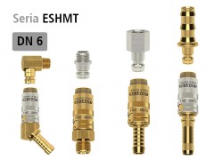 Rozmiar 9 - DN 6 - Typ ESHMT - z Zabezpieczeniem - Szybkozłącza do Form - LUDECKE