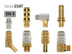 Rozmiar 13 - DN 9 - Typ ESHT - z Zabezpieczeniem - Szybkozłącza do Form - LUDECKE