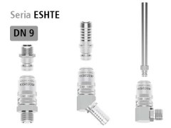 Rozmiar 13 - DN 9 - SS 1.4305 - Typ ESHTE - Szybkozłącza do Form Wtryskowych - z Zabezpieczeniem - LUDECKE