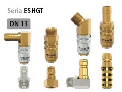Rozmiar 19 - DN 13 - Typ ESHGT - z Zabezpieczeniem - Szybkozłącza do Form - LUDECKE