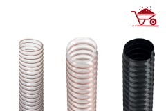 Węże poliuretanowe do cementu, wapna, opiłków, drobnego piasku