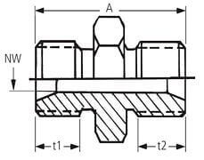 Nypel Gwintowany - do Gazów Spawalniczych - z Mosiądzu - KARASTO
