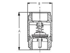 Zawór Zwrotny - ze Sprężyną - do Wody i Powietrza - z Mosiądzu - Przemysłowy - KARASTO