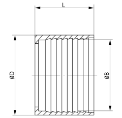 Złącze Mleczarskie - Higieniczne - DIN 11851 - Tuleja Zaciskowa na Wąż Gumowy - Stal Szlachetna