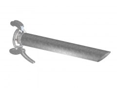 Złącze ANFOR z Rurą Ssawną - Typ A102 - Kielich z Dwoma Zaczepami - Część Żeńska - ze Stali Ocynkowanej - OMVE