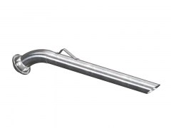 Złącze Kątowe 45 ANFOR z Rurą Ssawną - Typ A103M - Wtyk z Kołnierzem - Część Męska - ze Stali Ocynkowanej - OMVE