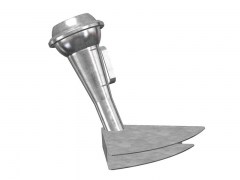 Złącze ANFOR ze Stożkową Końcówką i  Podwójnym Dyfuzorem - Typ A114 - Wtyk - Część Męska - ze Stali Ocynkowanej - OMVE