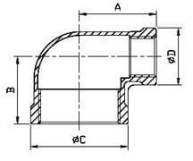 Kolanko Skręcane - 90° - Redukcyjne - ze Stali Szlachetnej