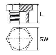 Korek z Gwintem Zewnętrznym - z Sześciokątem - ze Stali Szlachetnej