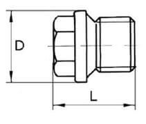Korek Cylindryczny - z Gwintem Zewnętrznym - ze Stali Szlachetnej