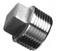 Korek z Gwintem Zewnętrznym - z Kwadratem - ze Stali Szlachetnej