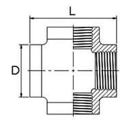 Czwórnik z Gwintami Wewnętrznymi - ze Stali Szlachetnej