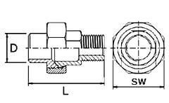 Śrubunek Rurowy - z Elementem do Spawania - ze Stali Szlachetnej