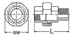 Śrubunek Rurowy - z Gwintem Wewnętrznym i Zewnętrznym - ze Stali Szlachetnej