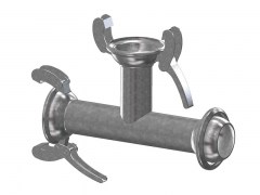 Trójnik T ze Złączami typu ANFOR - Typ A30F - Końcówki 1 x Męska i 2 x Żeńska - ze Stali Ocynkowanej - OMVE