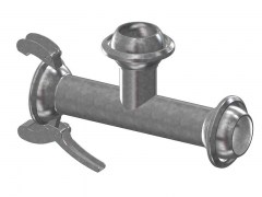 Trójnik T ze Złączami typu ANFOR - Typ A30M - Końcówki 2 x Męska 1 x Żeńska - ze Stali Ocynkowanej - OMVE