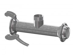 Trójnik T ze Złączami typu ANFOR i Gwintem Zewnętrznym - Typ A31 - Końcówki Męska i Żeńska - ze Stali Ocynkowanej - OMVE