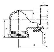 Śrubunek Kątowy - z Gwintami Wwewnętrznymi - ze Stali Szlachetnej