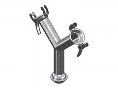 Trójnik Y ze Złączami typu ANFOR - Typ A35YM - Końcówki 1 x Męska i 2 x Żeńska - ze Stali Ocynkowanej - OMVE