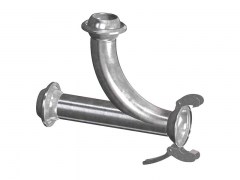 Rozgałęźnik z Kolanem typu ANFOR - Typ A36 - Końcówki 2 x Męska 1 x Żeńska - ze Stali Ocynkowanej - OMVE