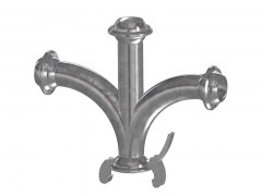 Rozgałęźnik z Kolanami typu ANFOR - Typ A37 - Końcówki 3 x Męska 1 x Żeńska - ze Stali Ocynkowanej - OMVE