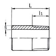 Nypel Jednostronnie Gwintowany - ze Stali Szlachetnej