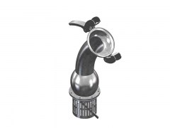 Złącze Kątowe 45 ANFOR z Koszem Ssawnym do Demontażu - Typ A62F - Kielich z Dwoma Zaczepami - Część Żeńska - ze Stali Ocynkowanej - OMVE