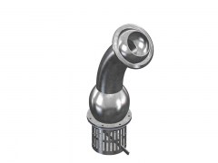 Złącze Kątowe 45 ANFOR z Koszem Ssawnym do Demontażu - Typ A62M - Wtyk z Kołnierzem - Część Męska - ze Stali Ocynkowanej - OMVE