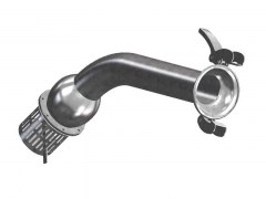 Złącze Kątowe 45 ANFOR z Koszem Ssawnym do Demontażu i Rurą 2 m - Typ A67F - Kielich z Dwoma Zaczepami - Część Żeńska - ze Stali Ocynkowanej - OMVE