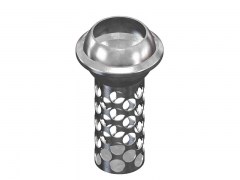 Złącze ANFOR z Koszem Ssawnym - Typ A72M - Wtyk z Kołnierzem - Część Męska - ze Stali Ocynkowanej - OMVE