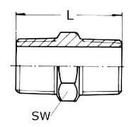 Nypel Dwustronnie Gwintowany - z Sześciokątem - ze Stali Szlachetnej