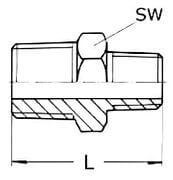 Nypel z Gwintem Dwustronnym - Redukcyjny - ze Stali Szlachetnej
