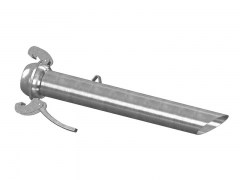 Rura ssawna ze Złączem System BAUER - Typ B101 - Kula z Kołnierzem z Zaczepami - Część Męska - ze Stali Ocynkowanej - OMVE