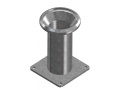 Złącze System BAUER z Kołnierzem Kwadratowym - Typ B115 - Kielich - Część Żeńska - ze Stali Ocynkowanej - OMVE