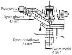 Zraszacz Kołowy - Sektorowy - V 60 - Deszczownia - z Mosiądzu - KARASTO