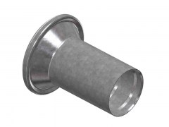 Złącze System BAUER z Króćcem na Rurę PE - Typ B51 - Kielich - Część Żeńska - ze Stali Ocynkowanej - OMVE