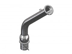 Rura ze Złączem Kątowym System BAUER z Koszem Ssawnymi i Zaworem - Typ B67F - Kielich - Część Żeńska - ze Stali Ocynkowanej - OMVE