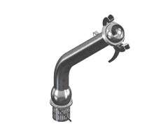 Rura z Złączem Kątowym System BAUER z Koszem Ssawnym i Zaworem - Typ B67M - Kula z Kołnierzem z Zaczepami - Część Męska - ze Stali Ocynkowanej - OMVE