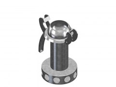 Złącze System BAUER z Koszem Ssawnym - Typ B70 - Kula z Kołnierzem z Zaczepami - Część Męska - ze Stali Ocynkowanej - OMVE