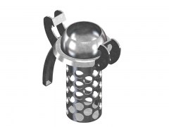 Złącze System BAUER z Koszem Ssawnym z Filtrem - Typ B72M - Kula z Kołnierzem z Zaczepami - Część Męska - ze Stali Ocynkowanej - OMVE