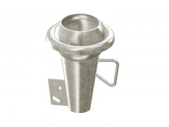 Złącze FERRARI INOX ze Stożkową Końcówką pod Dyfuzor - Typ X105 - Wtyk - Część Męska - ze Stali Nierdzewnej - OMVE