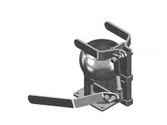 Złącze FERRARI Szybkiego Zapinania z Kawadratowym Kołnierzem - Typ F126 - Wtyk z Rączką - Część Męska - ze Stali Ocynkowanej - OMVE