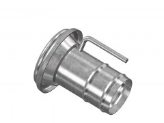 Złącze FERRARI z Króćcem do Węża i Rączką - bez Zaczepów - Typ F127 - Kielich z Pierścieniem - Część Żeńska - ze Stali Ocynkowanej - OMVE