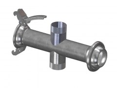 Rozdzielacz ze Złączami typu FERRARI i Gwintami Zewnętrznym - Typ F31D - Końcówki Męska i Żeńska - ze Stali Ocynkowanej - OMVE