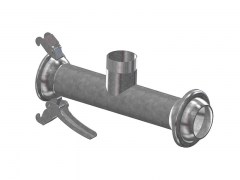 Trójnik T ze Złączami typu FERRARI i Gwintem Zewnętrznym - Typ F31 - Końcówki Męska i Żeńska - ze Stali Ocynkowanej - OMVE